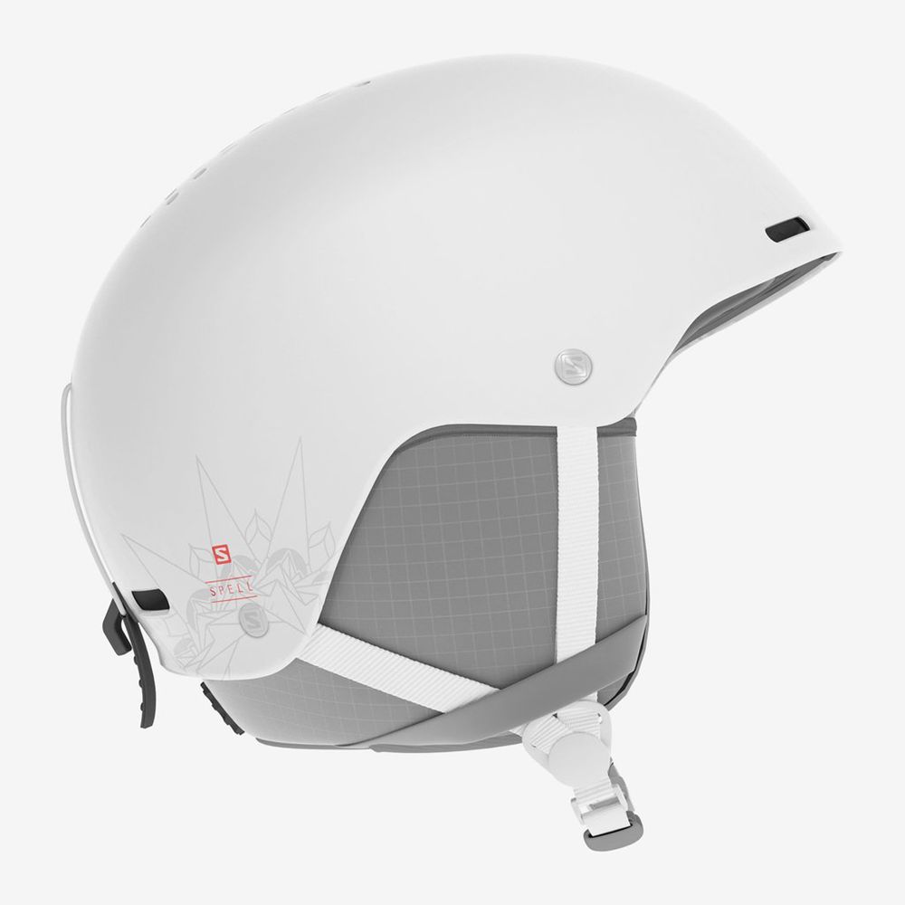 Salomon Singapore Womens Helmets - SPELL White | 74239-NOLW